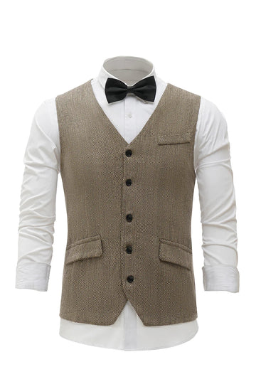 Chal caqui solapa para hombre con conjunto de accesorios de 5 piezas